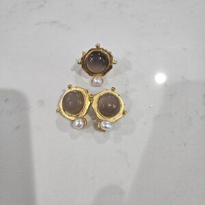 Susan Shaw Becca Studs + Ring Set in Moonstone